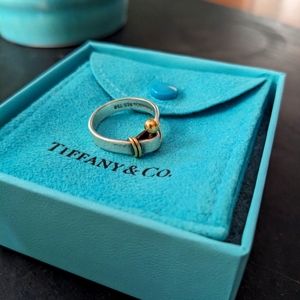 VintageTiffany & Co Hook + Eye Ring Size 8 US